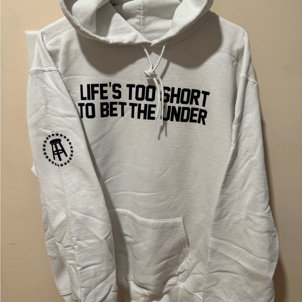 Barstool Sports White Champion Hoodie
